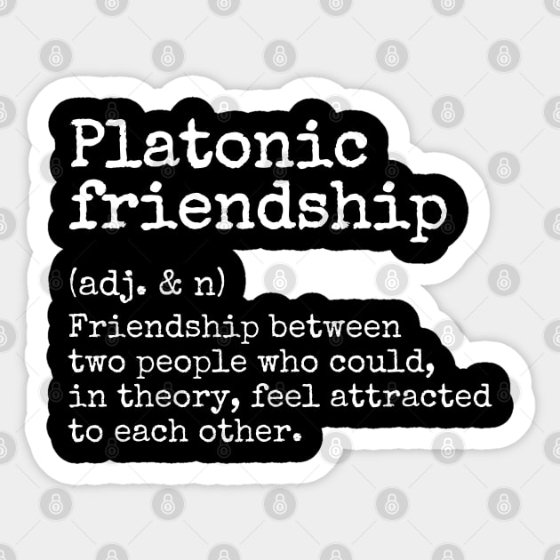 Be My Platonic Friend - Platonic Friendship Definition Quote with Best Friend To Express Love and Gratitude to Friend Sticker by Mochabonk